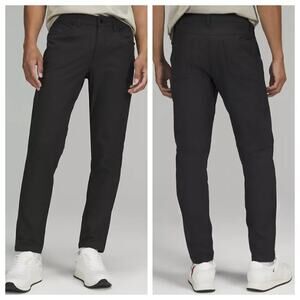 Lululemon Men's ABC Slim Warpstreme Pants Black Grey Size 34